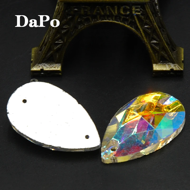 28pcs 7x12,10.5x18,13x22,16x25,17x28,22x38mm Teardrop Crystal AB Sew on Glass Rhinestones For clothing accessories
28pcs 7x12,10.5x18,13x22,16x25,17x28,22x38mm Teardrop Crystal AB Sew on Glass Rhinestones For clothing accessories