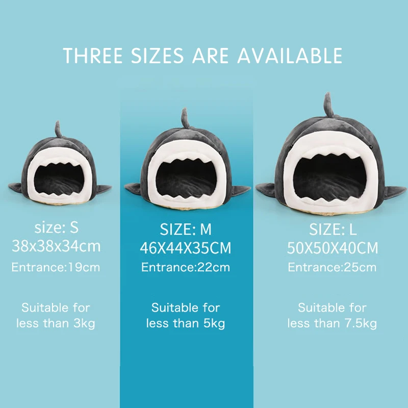 Shark Cat House Pet Soft Bed Basket Dog Cushion Cute Katten Pet Tent Sleeping Bed Small Medium Cat Puppy Warm Kennel Nest Mat
Shark Cat House Pet Soft Bed Basket Dog Cushion Cute Katten Pet Tent Sleeping Bed Small Medium Cat Puppy Warm Kennel Nest Mat