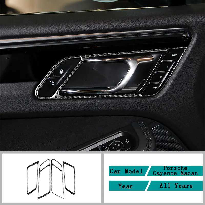 Carbon Fiber Car Accessories Interior Door Handle Frame Protective Black Cover Trim Stickers For Porsche Cayenne Macan All years
Carbon Fiber Car Accessories Interior Door Handle Frame Protective Black Cover Trim Stickers For Porsche Cayenne Macan All years