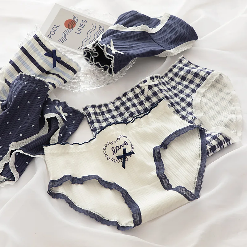 new girls underwear 6pc/lot cotton middle waist plaid briefs young girl panties blue Teenagers wholesales students
new girls underwear 6pc/lot cotton middle waist plaid briefs young girl panties blue Teenagers wholesales students