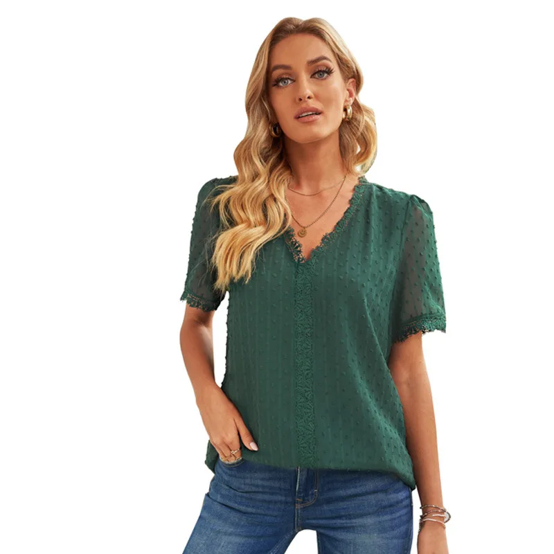 Fashion woman blouses Solid color Women's shirt Chiffon shirt Women's blouse v-neck Shirt blouses and shirts Top tops for women
Fashion woman blouses Solid color Women's shirt Chiffon shirt Women's blouse v-neck Shirt blouses and shirts Top tops for women