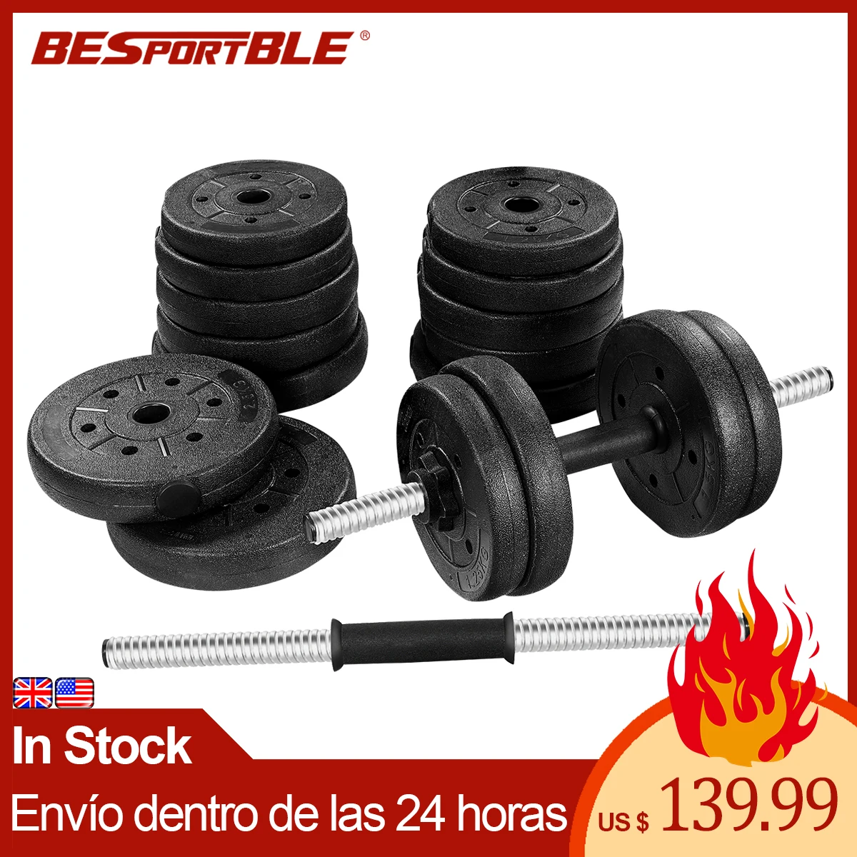 30kg Weight Dumbbell Set mancuernas Pesas With Connecting Rod Can Be Use As Barbell for Men Eco-friendly Detachable Equipment
30kg Weight Dumbbell Set mancuernas Pesas With Connecting Rod Can Be Use As Barbell for Men Eco-friendly Detachable Equipment