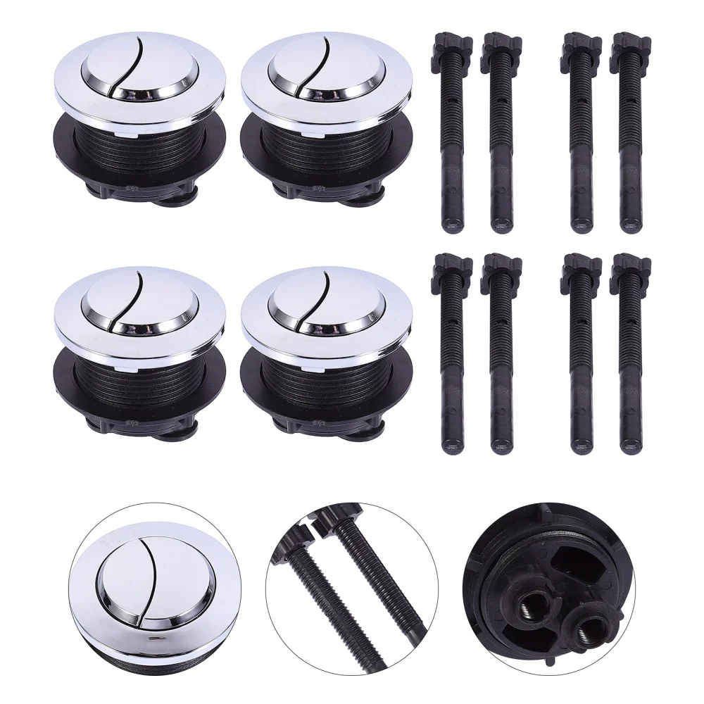 4pcs Toilet Tank Buttons Toilet Pressing Valves Toilet Water Tank Accessories
