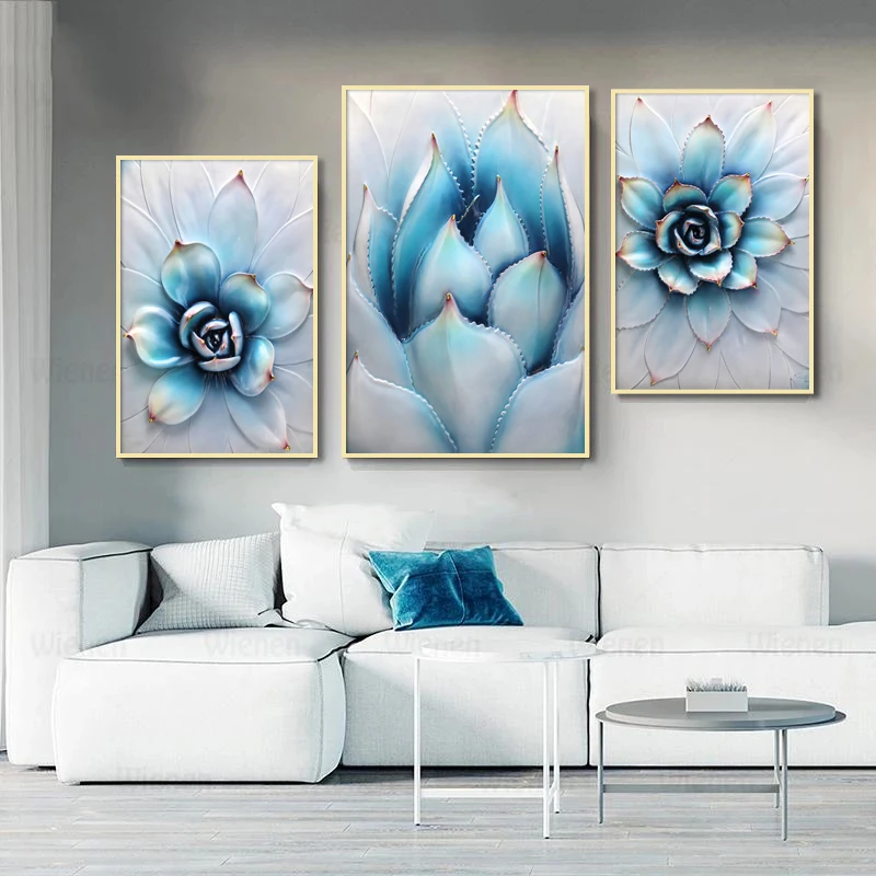 Plant Blue Fleshy Flowers Gift Posters and Prints Indoor Decorations Nordic Canvas Painting Wall Art Modern Room Home Decoration
Plant Blue Fleshy Flowers Gift Posters and Prints Indoor Decorations Nordic Canvas Painting Wall Art Modern Room Home Decoration