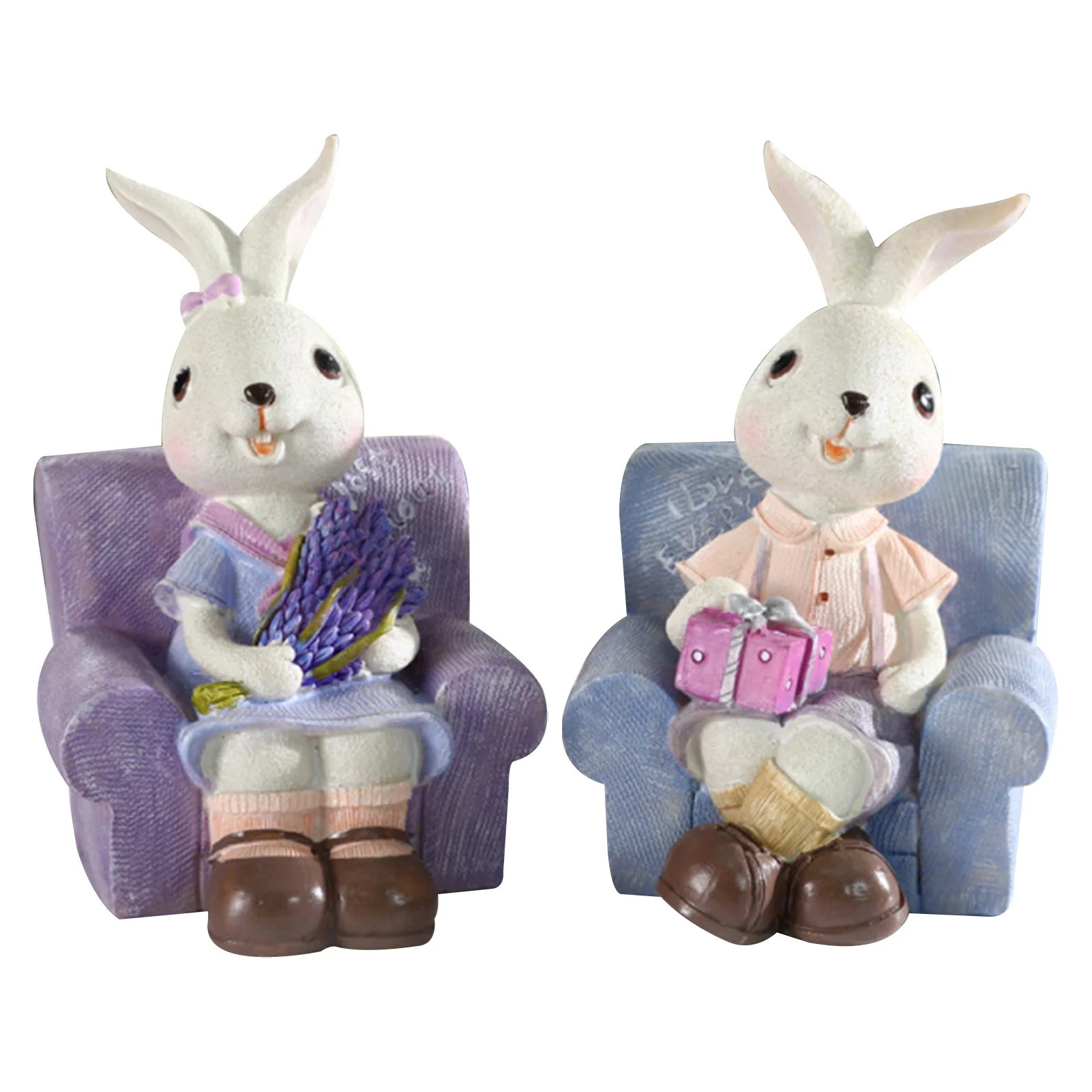 Статуэтка пасхального кролика из смолы, настольное украшение, статуэтка, украшение для дома
Статуэтка пасхального кролика из смолы, настольное украшение, статуэтка, украшение для дома