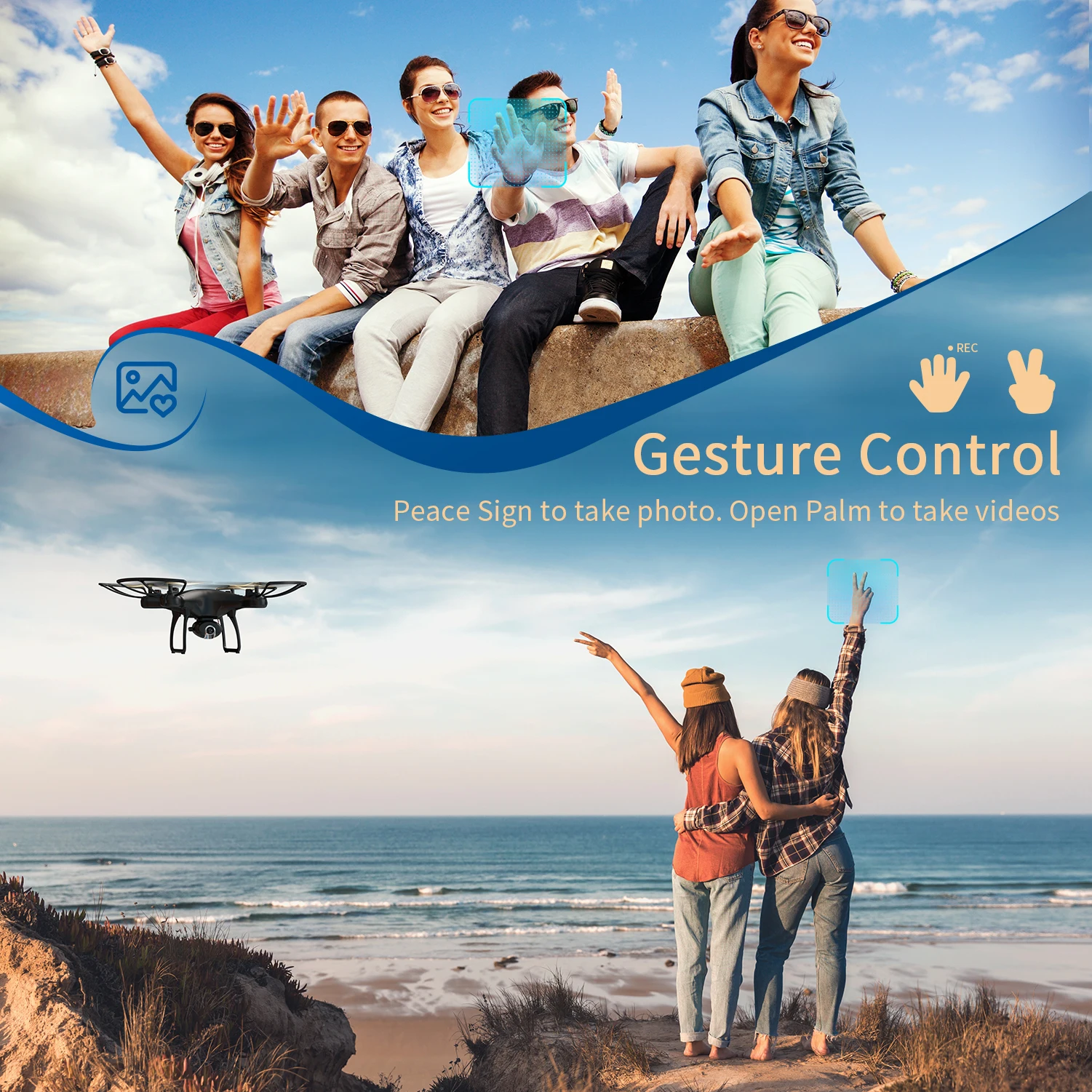 SNAPTAIN 1080P/2K Drone with Camera 1080P/2K HD Video Camera Drone Voice Gesture Control Wide Angle Foldable Quadcopter RC dron
SNAPTAIN 1080P/2K Drone with Camera 1080P/2K HD Video Camera Drone Voice Gesture Control Wide Angle Foldable Quadcopter RC dron
