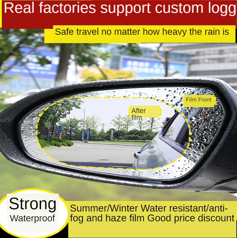 2Pcs/set Rainproof Car Accessories Car Mirror Window Clear Film Membrane Anti Fog Anti-glare Waterproof Sticker Driving Safety
2Pcs/set Rainproof Car Accessories Car Mirror Window Clear Film Membrane Anti Fog Anti-glare Waterproof Sticker Driving Safety