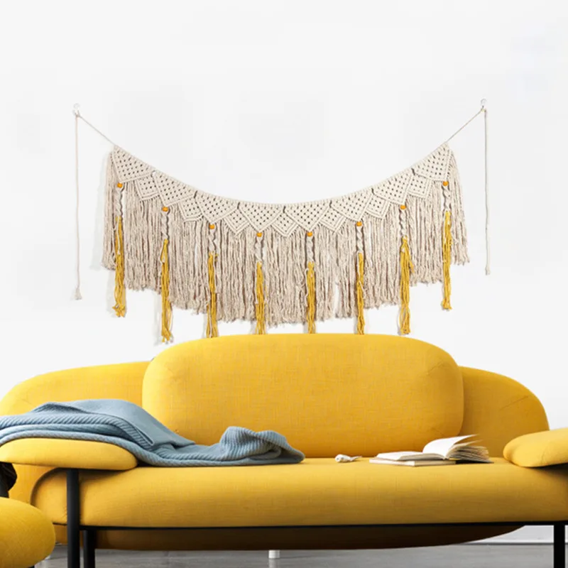 Bohemian Hand-woven Curtain Tapestry Nordic Style Dyed Tapestries Home Accessories Wall Decoration Pendants
Bohemian Hand-woven Curtain Tapestry Nordic Style Dyed Tapestries Home Accessories Wall Decoration Pendants