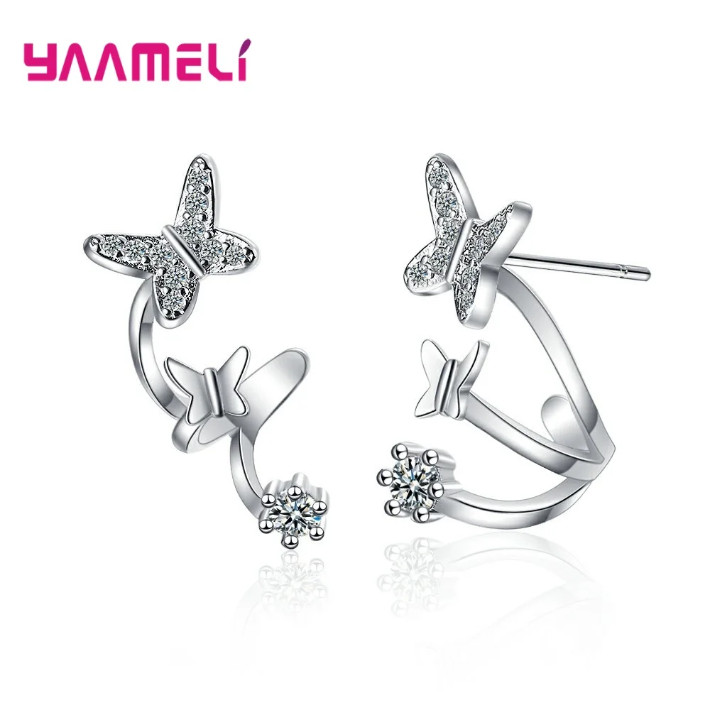 Trendy Minimalist Real 100% 925 Sterling Silver Cubic Zircon Butterfly Stud Earrings for Women Student Teen Jewelry Gift
Trendy Minimalist Real 100% 925 Sterling Silver Cubic Zircon Butterfly Stud Earrings for Women Student Teen Jewelry Gift