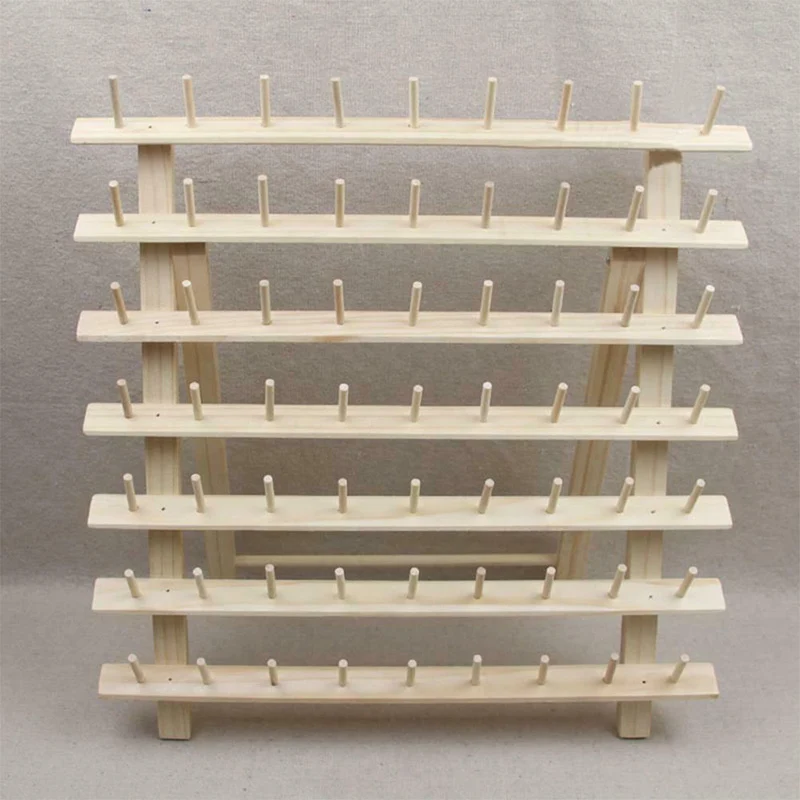 63 Spool Wood Sewing Thread Stand Organizer Embroidery Storage Rack Holder Bracket REME889
63 Spool Wood Sewing Thread Stand Organizer Embroidery Storage Rack Holder Bracket REME889