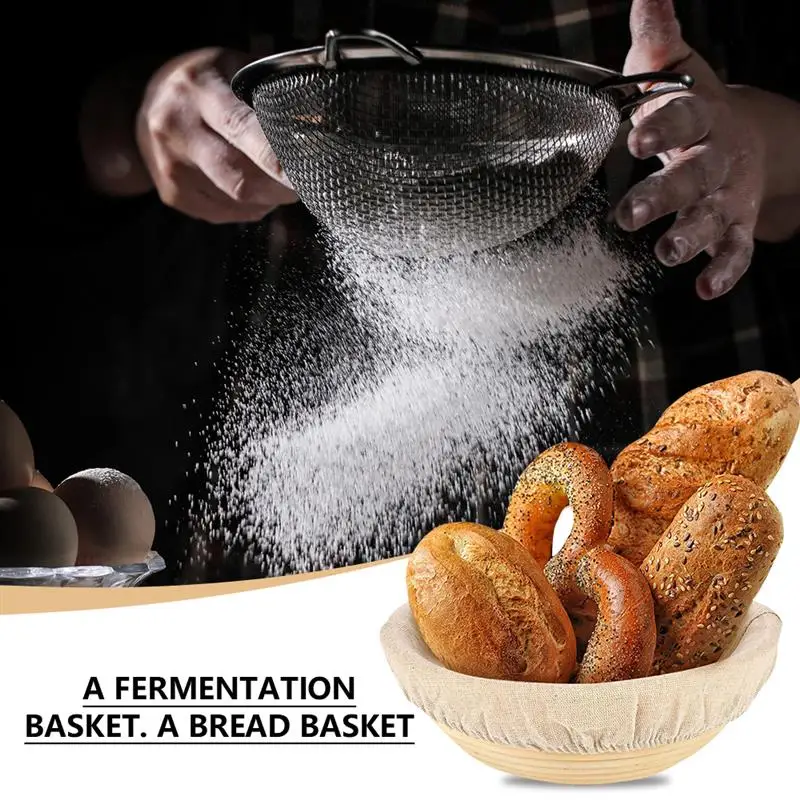 6 PCS Round Bread Proofing Basket Cloth Liner Banneton Sourdough Bread Proofing Natural Rattan Baking Dough Basket Cover
6 PCS Round Bread Proofing Basket Cloth Liner Banneton Sourdough Bread Proofing Natural Rattan Baking Dough Basket Cover