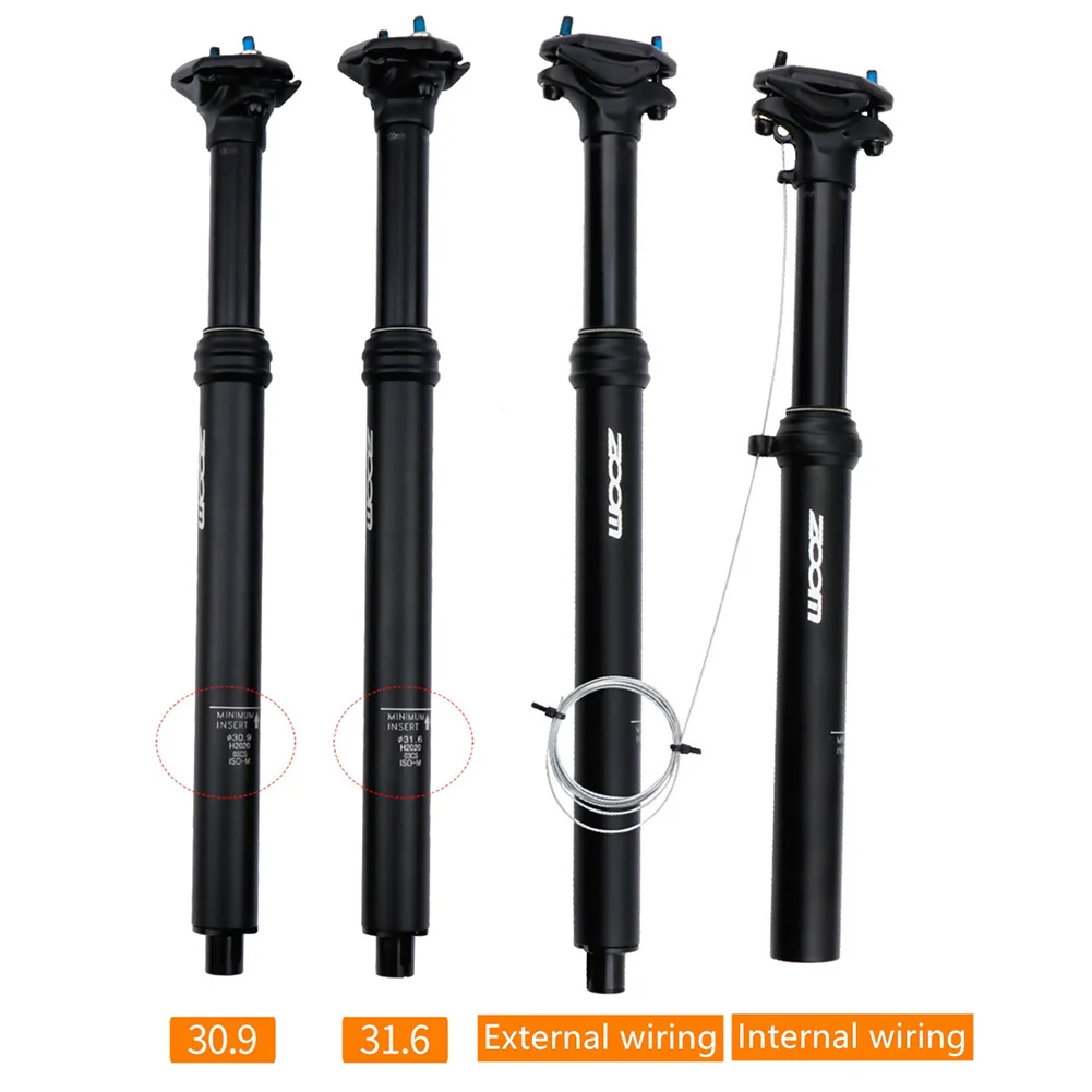 Bicycle Dropper Seatpost Internal Routed Cable Remote Suspension 30.9/31.6mm Road Bike, Mountain Bike Aluminum Alloy Part
Bicycle Dropper Seatpost Internal Routed Cable Remote Suspension 30.9/31.6mm Road Bike, Mountain Bike Aluminum Alloy Part