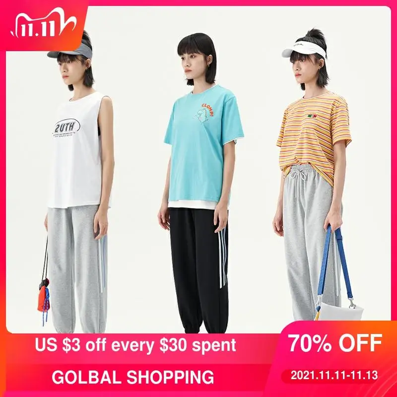 Toyouth Women 2021 Summer Sweatpant Contrast Colored Stripe Trousers Black Gray Chic Sports Pants
Toyouth Women 2021 Summer Sweatpant Contrast Colored Stripe Trousers Black Gray Chic Sports Pants