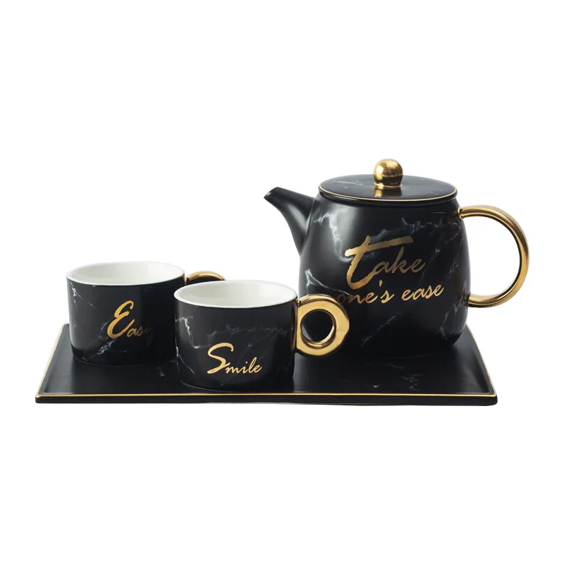 New marble ceramic cup pot gold handle office simple mug and chassis tea set drinking set
New marble ceramic cup pot gold handle office simple mug and chassis tea set drinking set