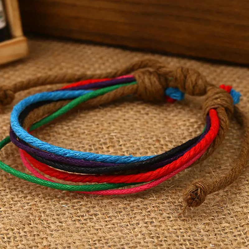 New Handmade Multilayer Braided Rope Colorful Charm Bracelets For Men Women Wristband Lover Jewelry
New Handmade Multilayer Braided Rope Colorful Charm Bracelets For Men Women Wristband Lover Jewelry