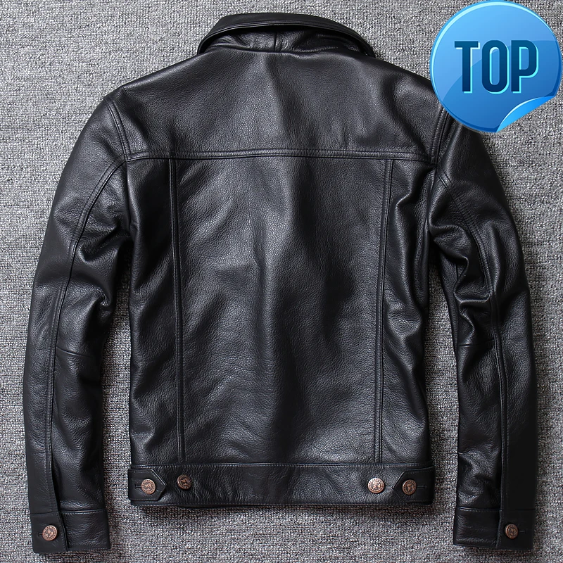 Jackets Cow Leather Genuine Jacket Men Real Cowhide Leather Coats Single Breasted Short Coat Chaqueta Cuero Hombre
Jackets Cow Leather Genuine Jacket Men Real Cowhide Leather Coats Single Breasted Short Coat Chaqueta Cuero Hombre
