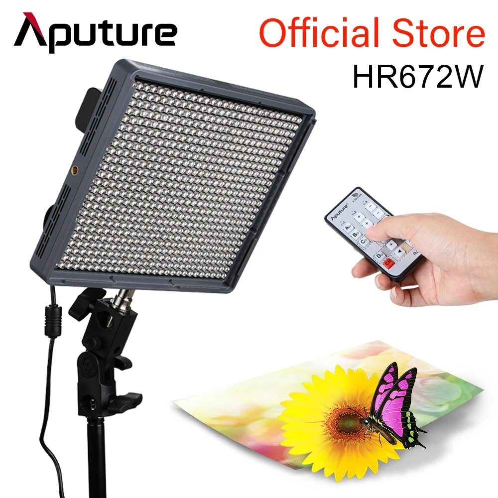 

Aputure Amaran AL-HR672W LED Video Light Panel CRI95+ Photography Lighting Video Lamp for Camcorder DSLR Cameras Without Battery