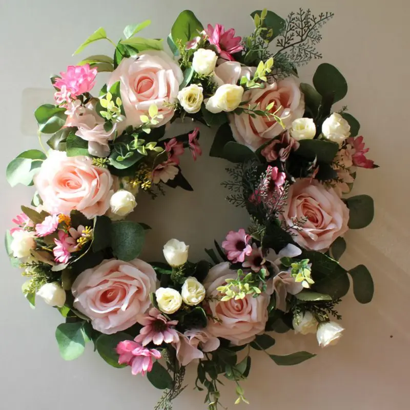 New Home decoration artificial rose flower Wedding party wreath round garland ring warm romantic party decoration
New Home decoration artificial rose flower Wedding party wreath round garland ring warm romantic party decoration