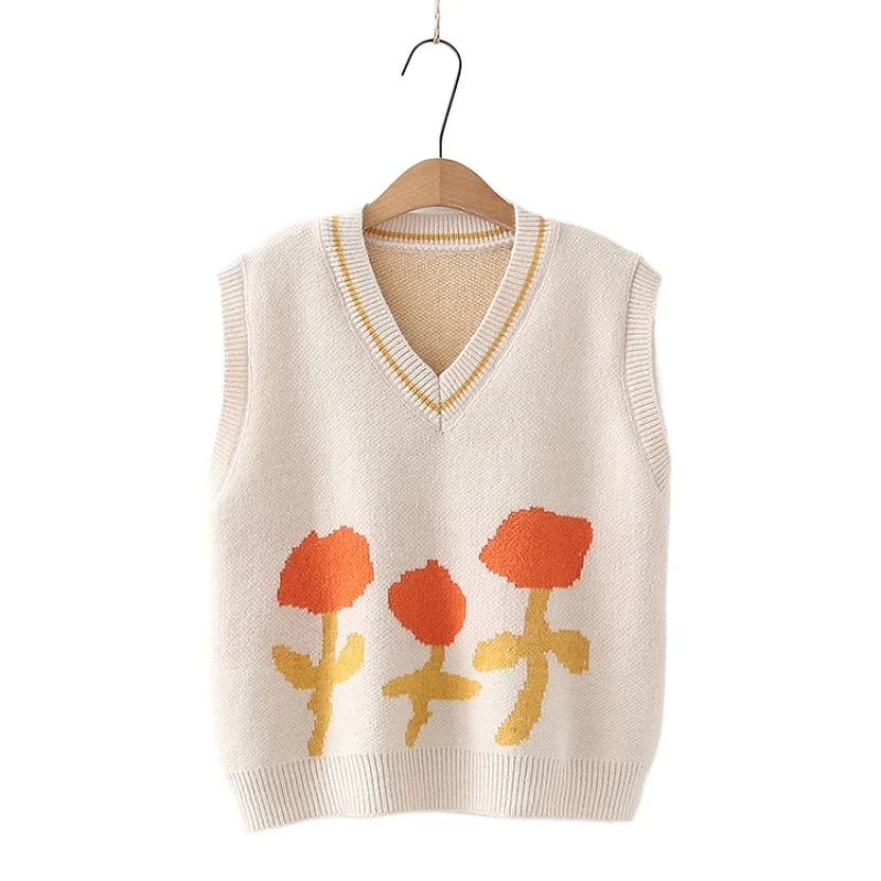 Floral Embroidery Knit Pullover Women Sweater Vest 2021 Winter V Neck Sleeveless Korean Ladies Daily Harajuku Soft Jumpers Top
Floral Embroidery Knit Pullover Women Sweater Vest 2021 Winter V Neck Sleeveless Korean Ladies Daily Harajuku Soft Jumpers Top