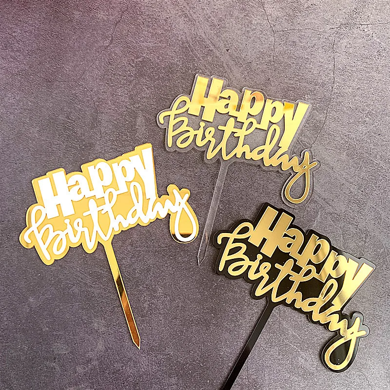 Double Layer DIY Birthday Acrylic Cake Topper Gold Happy Birthday Cupcake Topper for Boys Girls Birthday Party Cake Decorations
Double Layer DIY Birthday Acrylic Cake Topper Gold Happy Birthday Cupcake Topper for Boys Girls Birthday Party Cake Decorations