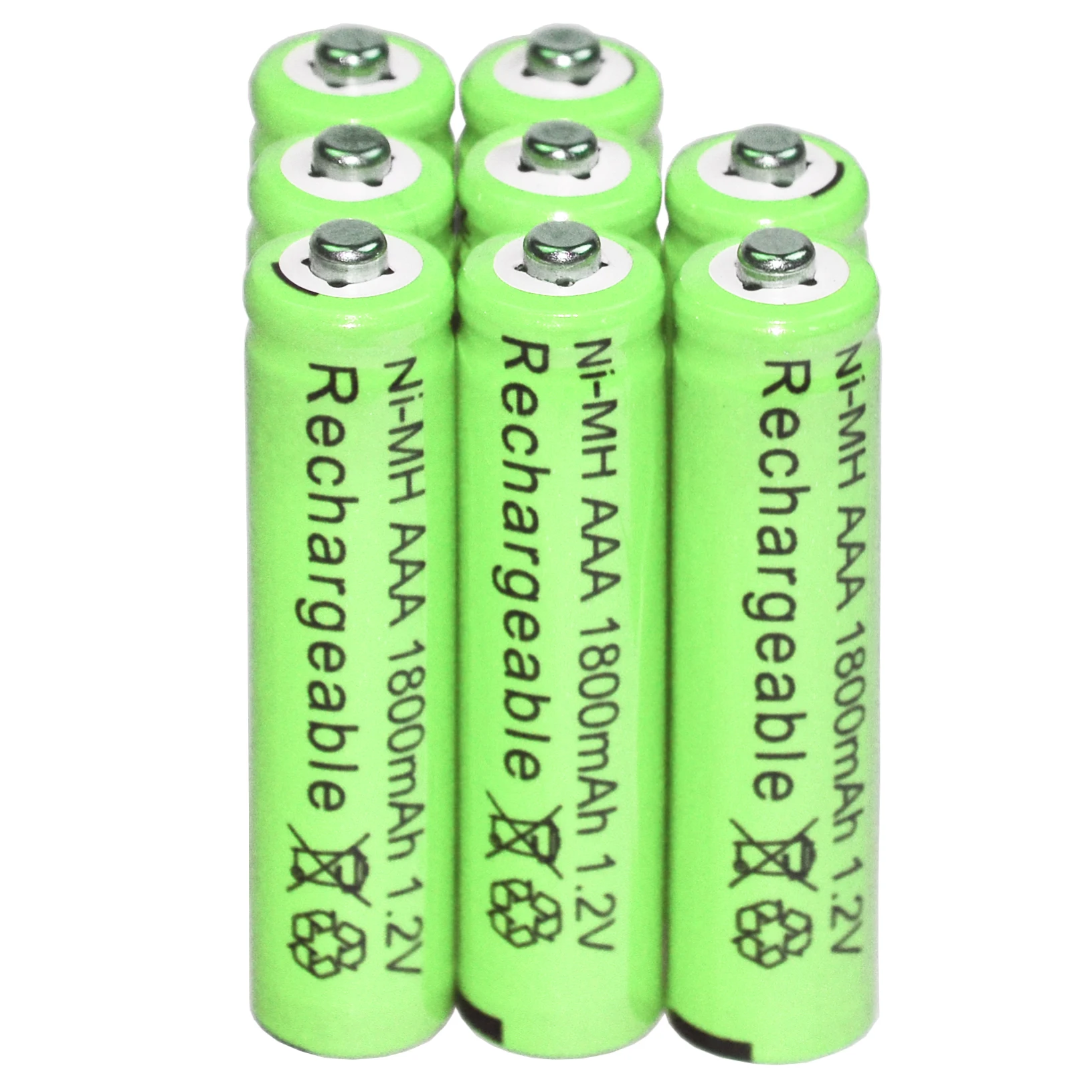 2-48pcs New Brand AAA rechargeable battery 1800mah 1.2V NI-MH Rechargeable for led light toy mp3 Green | Электроника