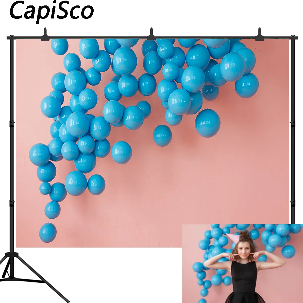 Capisco Blue фон для фотосессий-воздушный шар День рождения украшение фотография Фон