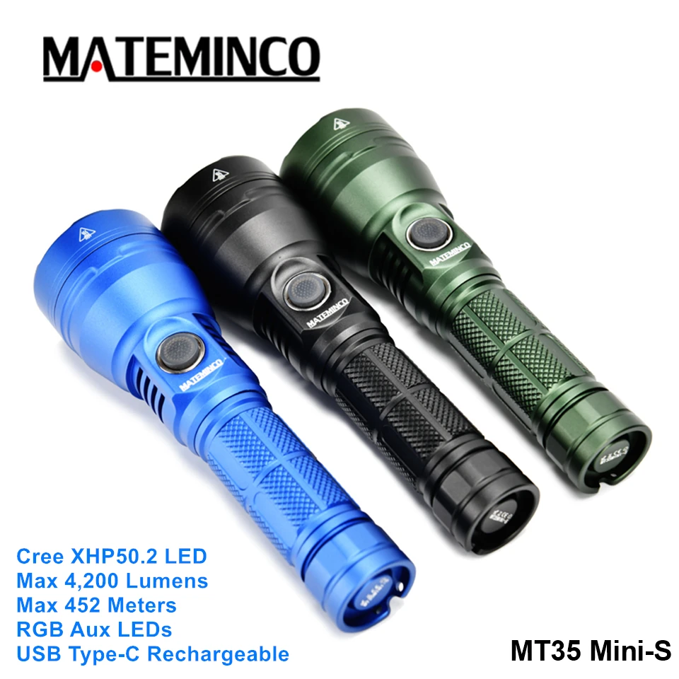 Уличный Мощный точечный светильник Mateminco MT35 Mini-S, s-вспышка Cree XHP50.2, светодиодный фонарь дальнего действия с зарядкой через USB Type-C
Уличный Мощный точечный светильник Mateminco MT35 Mini-S, s-вспышка Cree XHP50.2, светодиодный фонарь дальнего действия с зарядкой через USB Type-C