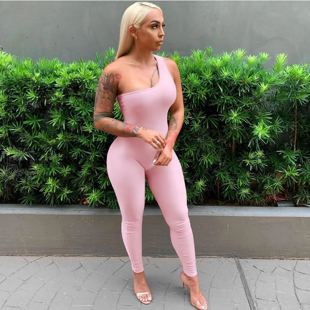 Coffeehot Jumpsuits Women Summer Streetwear Pink Sleeveless One Piece Outfit Bodycon One Shoulder Ladies Jumpsuits Activewear
Coffeehot Jumpsuits Women Summer Streetwear Pink Sleeveless One Piece Outfit Bodycon One Shoulder Ladies Jumpsuits Activewear