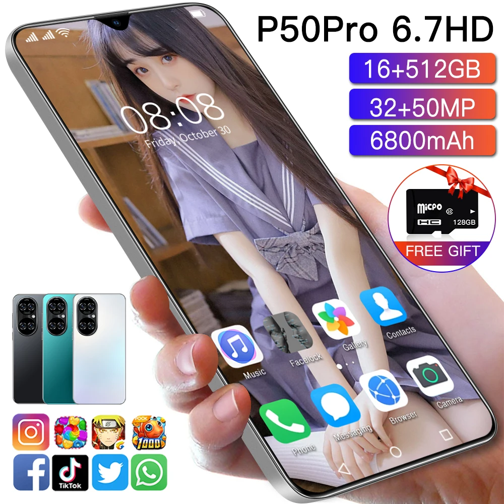 HUAVEI Smart Phone P50 Pro 5G 10 Core 6800mAh Big Battery Top Selling Free Shipping Android11.0 2021 Newest P50 Pro Mobile Phone
HUAVEI Smart Phone P50 Pro 5G 10 Core 6800mAh Big Battery Top Selling Free Shipping Android11.0 2021 Newest P50 Pro Mobile Phone