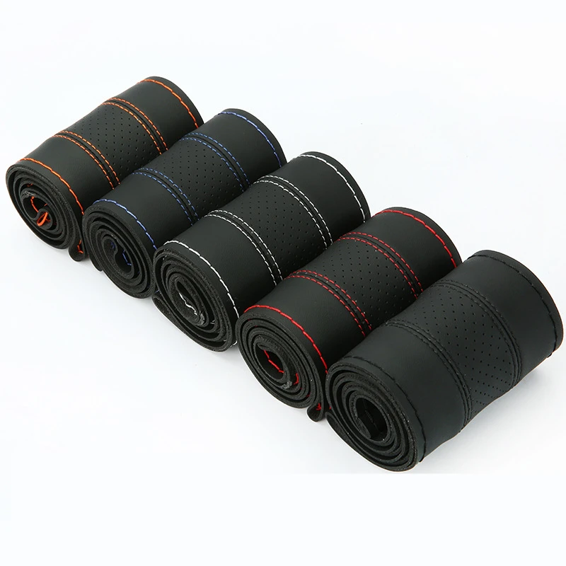 MicroFiber Leather Steering Wheel Cover DIY Braid & Needles Thread Car Steering Wheel Cover Volante Esportivo Car Accessories
MicroFiber Leather Steering Wheel Cover DIY Braid & Needles Thread Car Steering Wheel Cover Volante Esportivo Car Accessories
