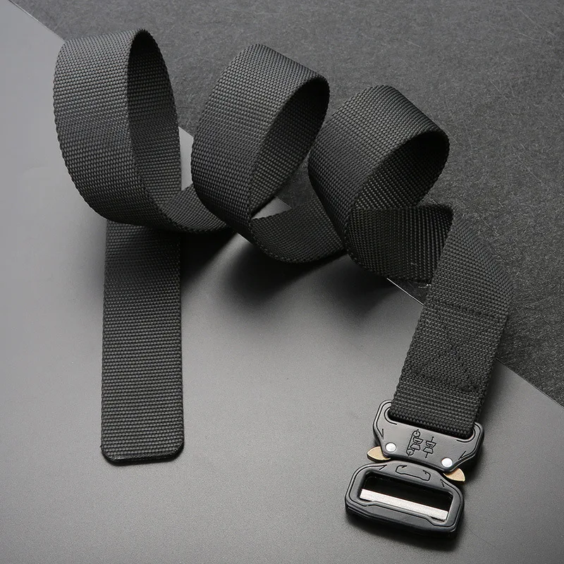 Tactical Belt Military Nylon Belts Men Army Style Metal Buckle Cinturon Quality Waist Strap Outdoor Automatic Waistband 125CM 
Tactical Belt Military Nylon Belts Men Army Style Metal Buckle Cinturon Quality Waist Strap Outdoor Automatic Waistband 125CM
