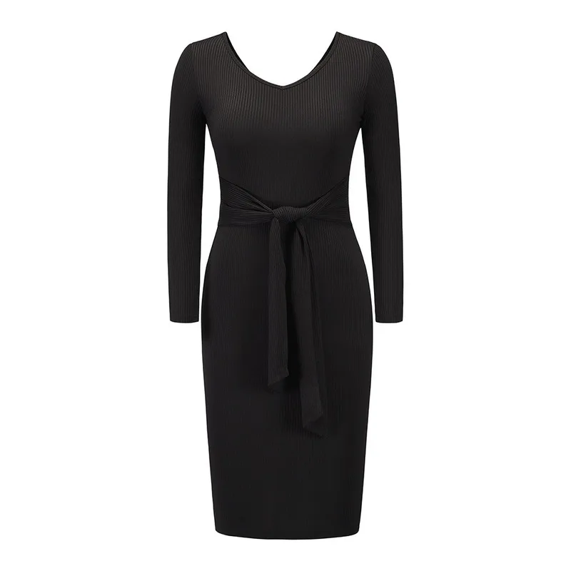 Autumn Winter Sexy Open Back Long Sleeve Knitted Dress Women V-neck Bandage High Waist Frenulum Slim Temperament Versatile Dress
Autumn Winter Sexy Open Back Long Sleeve Knitted Dress Women V-neck Bandage High Waist Frenulum Slim Temperament Versatile Dress