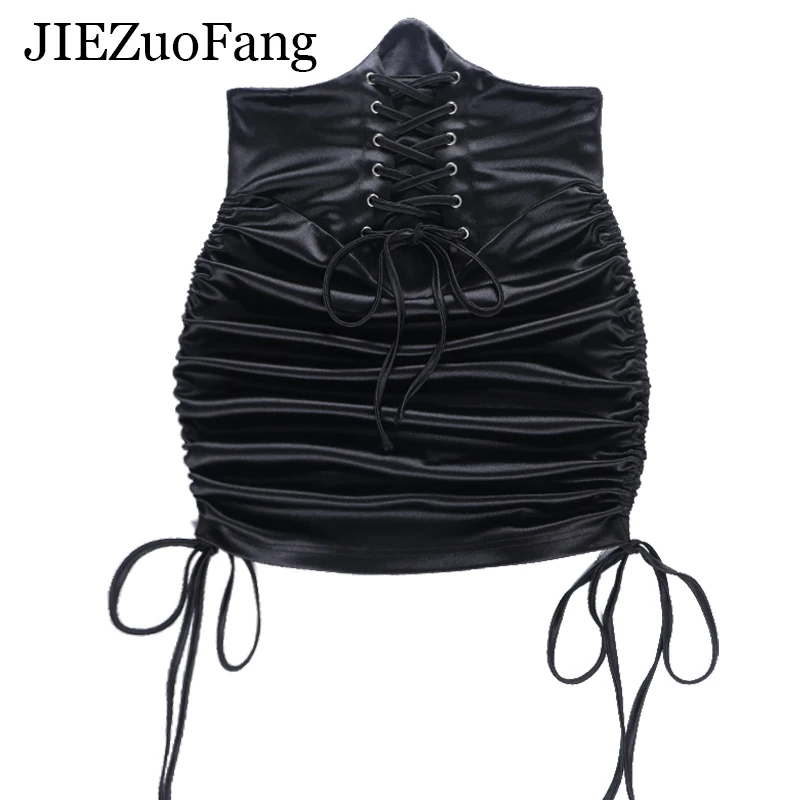 JIEZuoFang 2021 News Female Mini Skirts Cosplay Gothic Style Women Pleated Lace-Up Black Hip Skirt Sexy Night Club Drop Shipping
JIEZuoFang 2021 News Female Mini Skirts Cosplay Gothic Style Women Pleated Lace-Up Black Hip Skirt Sexy Night Club Drop Shipping
