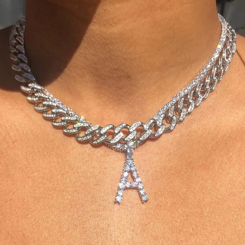 JUST FEEL A-Z Custom Crystal Tennis Chain Letter Choker Necklace Initial Alphabet Pendant Necklace for Women Men HipHop Jewelry
JUST FEEL A-Z Custom Crystal Tennis Chain Letter Choker Necklace Initial Alphabet Pendant Necklace for Women Men HipHop Jewelry