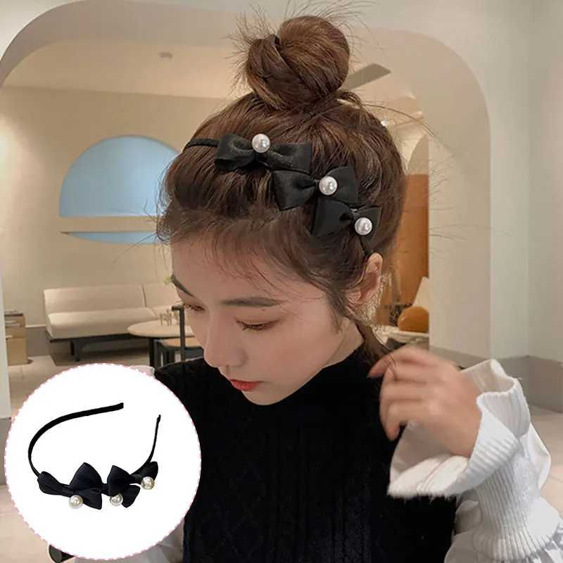 Super Fairy Hair Accessories Women Elegant Thin Head Hoop Sweet Black Small Bow Hair Hoop Retro Pearl Bow Headbands
Super Fairy Hair Accessories Women Elegant Thin Head Hoop Sweet Black Small Bow Hair Hoop Retro Pearl Bow Headbands