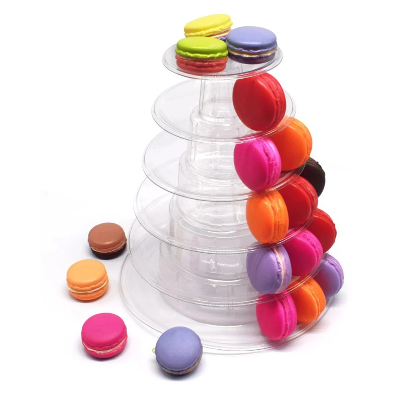 Plastic 6 Tiers Macaron Tower Cake Stand Cupcake Macaroons Display Rack Holder Christmas Holiday Party Decoration Bakery Riser
Plastic 6 Tiers Macaron Tower Cake Stand Cupcake Macaroons Display Rack Holder Christmas Holiday Party Decoration Bakery Riser