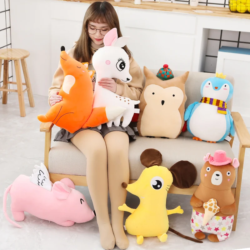 New Arrival Stuffed Animal Cushion Penguin Fox Mouse Deer Bear Stuffed Animal Pillow Gift Plush Doll Toy
New Arrival Stuffed Animal Cushion Penguin Fox Mouse Deer Bear Stuffed Animal Pillow Gift Plush Doll Toy