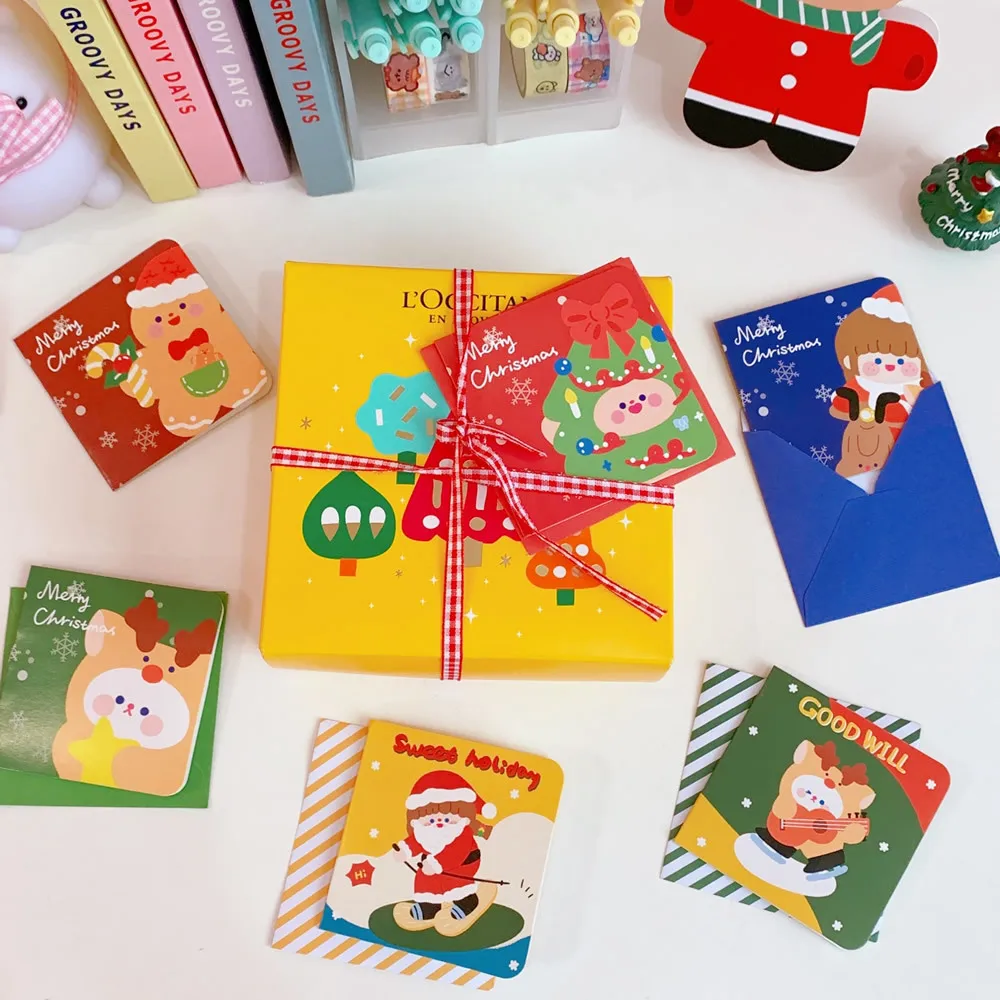 6pcs Christmas Greeting Card with Envelope Blank Mini Christmas Postcard Gift Creative Christmas Decoration
6pcs Christmas Greeting Card with Envelope Blank Mini Christmas Postcard Gift Creative Christmas Decoration