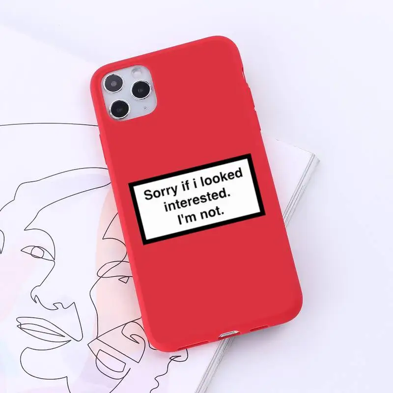 sorry if i looked interested letter funda cover coque Phone Case Candy Color for iPhone 6 7 8 11 12 s mini pro X XS XR MAX Plus
sorry if i looked interested letter funda cover coque Phone Case Candy Color for iPhone 6 7 8 11 12 s mini pro X XS XR MAX Plus
