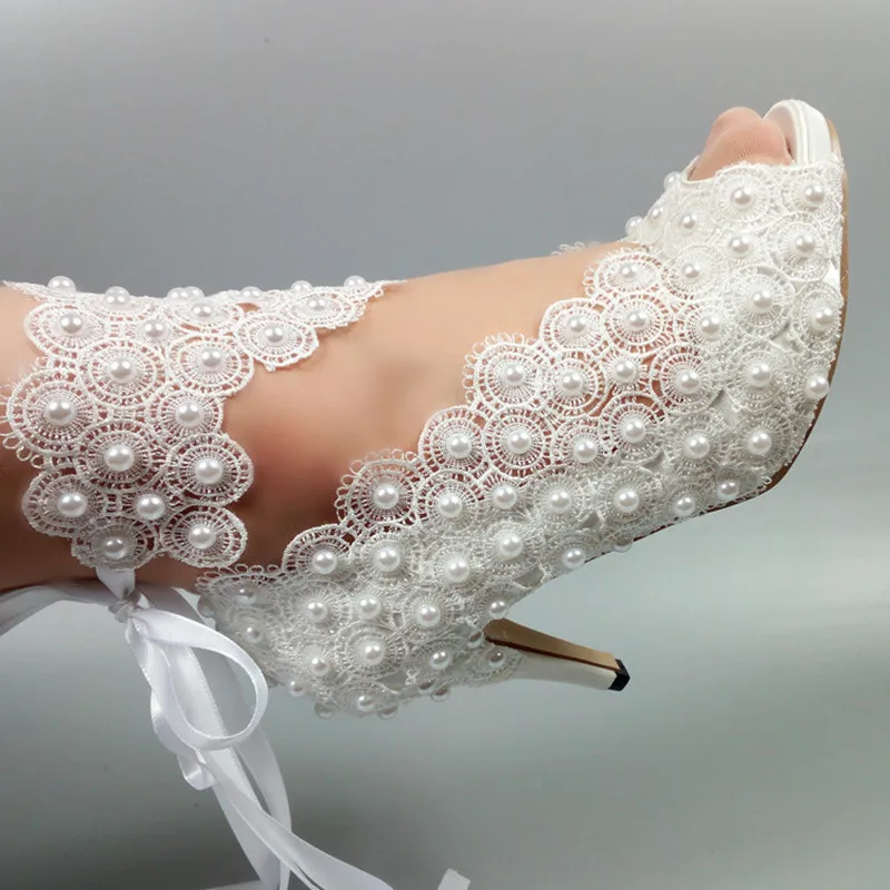 Lace-Up Bride Wedding shoes fashion shoes for woman ankle strap party dress shoes Open toe high heels Pumps female
Lace-Up Bride Wedding shoes fashion shoes for woman ankle strap party dress shoes Open toe high heels Pumps female