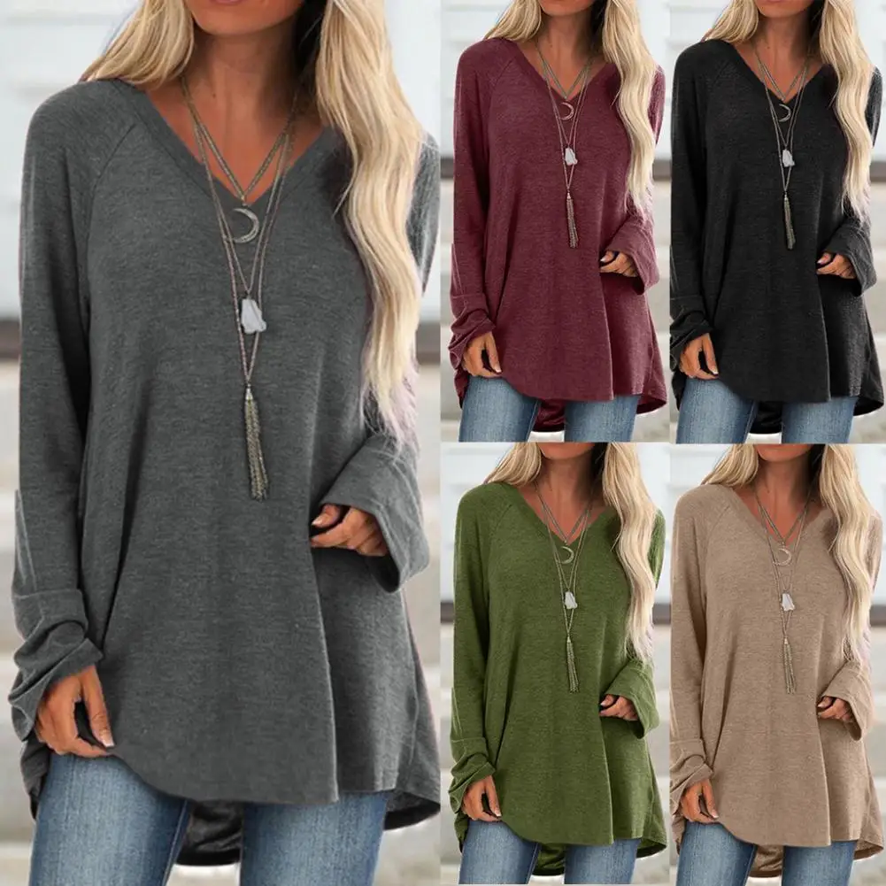 Plus Size Womens Casual Solid Color Long Sleeve V Neck Pullover Loose Midi Blouse Tops Blouse female clothing
Plus Size Womens Casual Solid Color Long Sleeve V Neck Pullover Loose Midi Blouse Tops Blouse female clothing