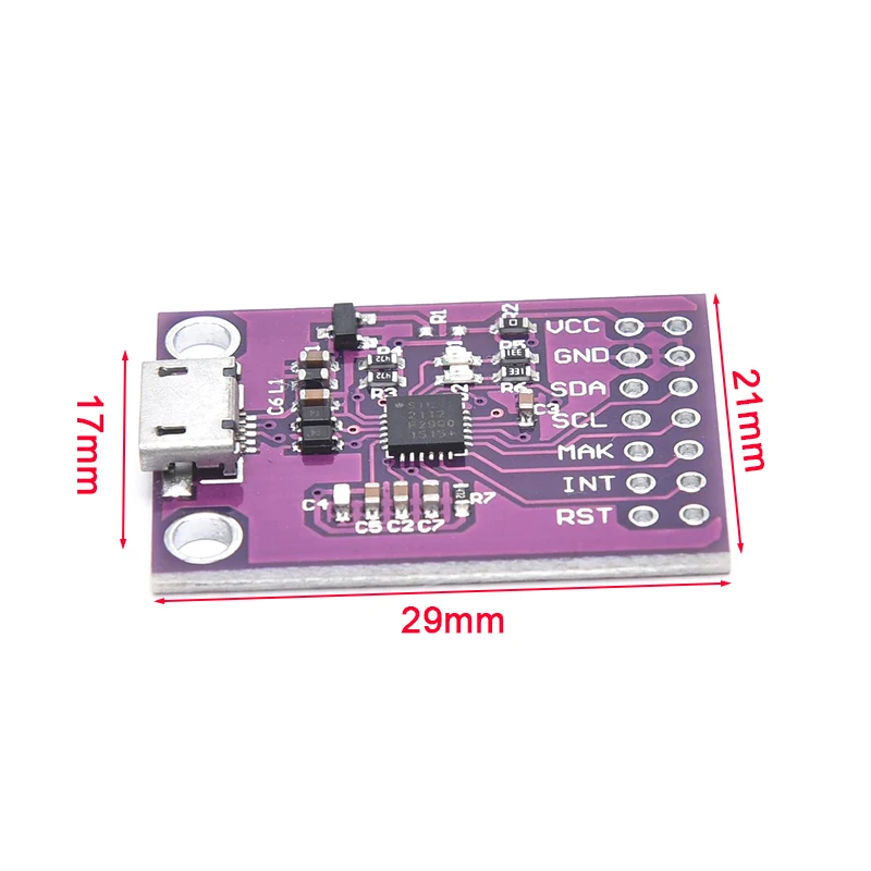 2112 CP2112 Evaluation Kit For The CCS811 Debug Board USB To I2C Communication
2112 CP2112 Evaluation Kit For The CCS811 Debug Board USB To I2C Communication