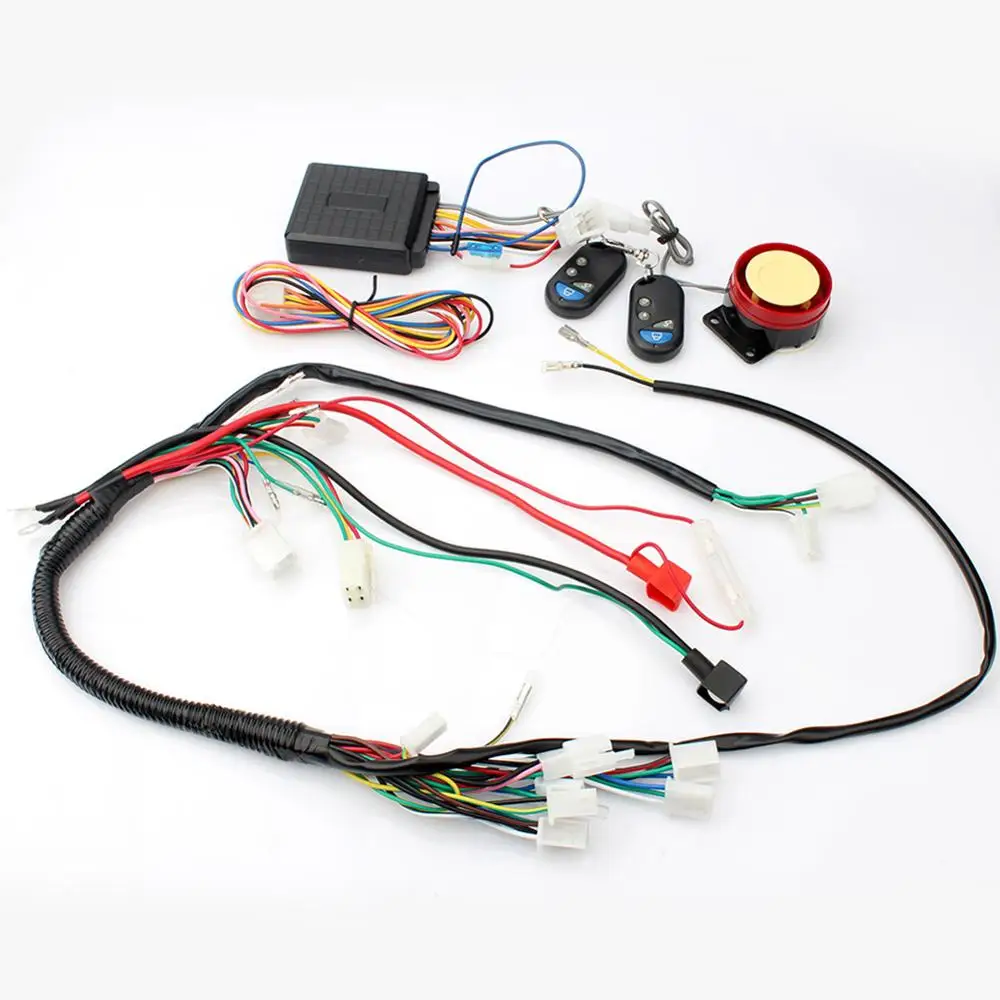 Full Electrical Wiring Harness Kit Fit For Dirt Bike ATV 50 70 90 110CC And Security Alarm System 
Full Electrical Wiring Harness Kit Fit For Dirt Bike ATV 50 70 90 110CC And Security Alarm System