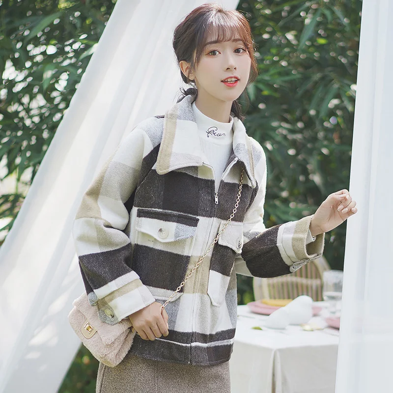 Simple Basic Houndstooth Sweet Coat Streetwear Autumn Winter Coat Women Korean Style Abrigo Mujer Invierno Women Clothing EH50CO
Simple Basic Houndstooth Sweet Coat Streetwear Autumn Winter Coat Women Korean Style Abrigo Mujer Invierno Women Clothing EH50CO