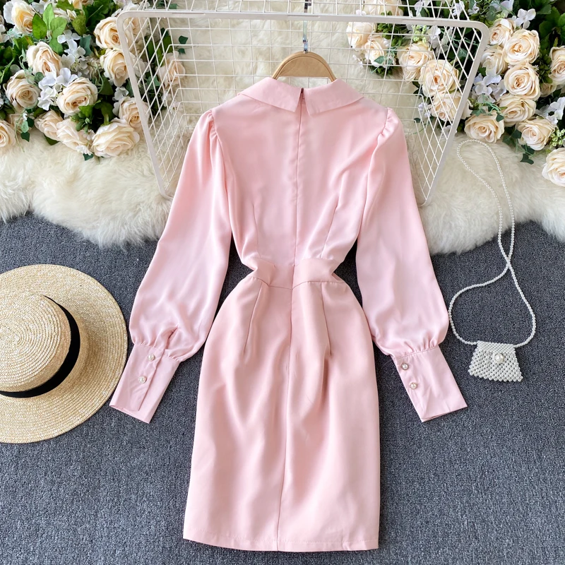 2021 Spring Solid Colar Office Lady Dress Elegant V-neck Puffy Sleeve Medium Long Dress TN1759
2021 Spring Solid Colar Office Lady Dress Elegant V-neck Puffy Sleeve Medium Long Dress TN1759