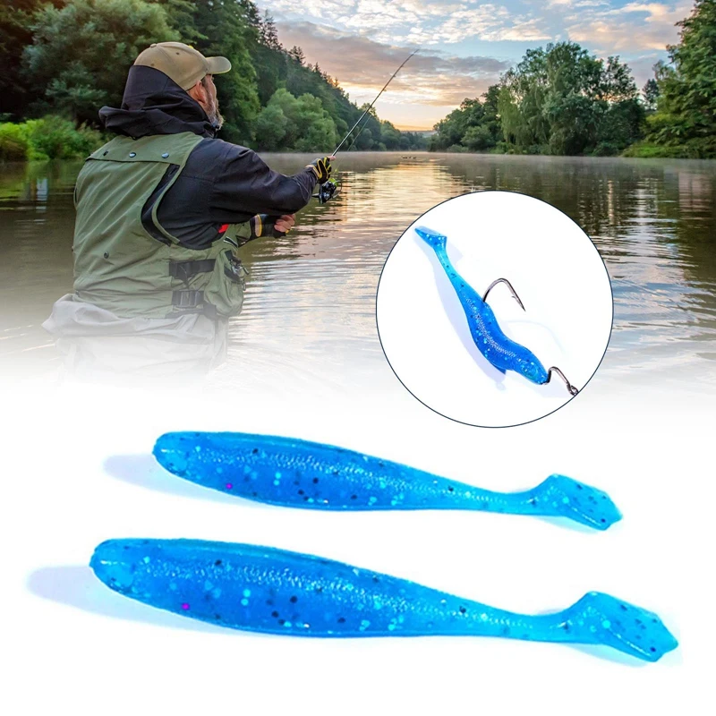 T-tail Soft Bait Soft Fish Set Soft Lure 8 Color Silicone Soft Bait-mixed Color 7/9.5cm 10Pcs/Set for Grass Carp, Perch, Trout 
T-tail Soft Bait Soft Fish Set Soft Lure 8 Color Silicone Soft Bait-mixed Color 7/9.5cm 10Pcs/Set for Grass Carp, Perch, Trout