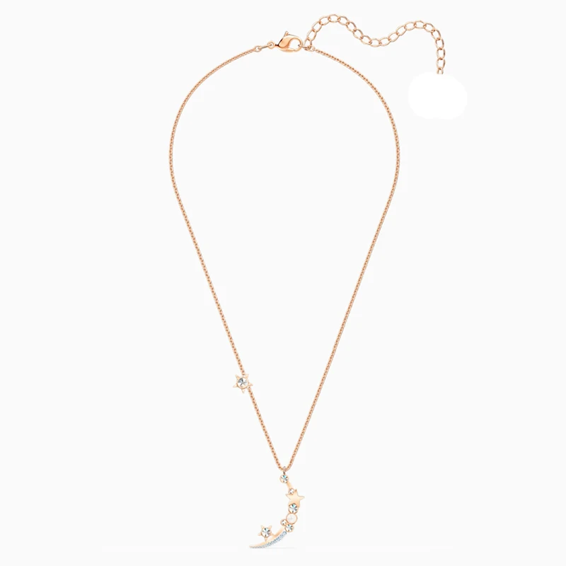 Fashion SWA New Star Rose Gold Necklace Moon Star Romantic Fashion Female Necklace Girlfriend Luxury Jewelry Gift
Fashion SWA New Star Rose Gold Necklace Moon Star Romantic Fashion Female Necklace Girlfriend Luxury Jewelry Gift