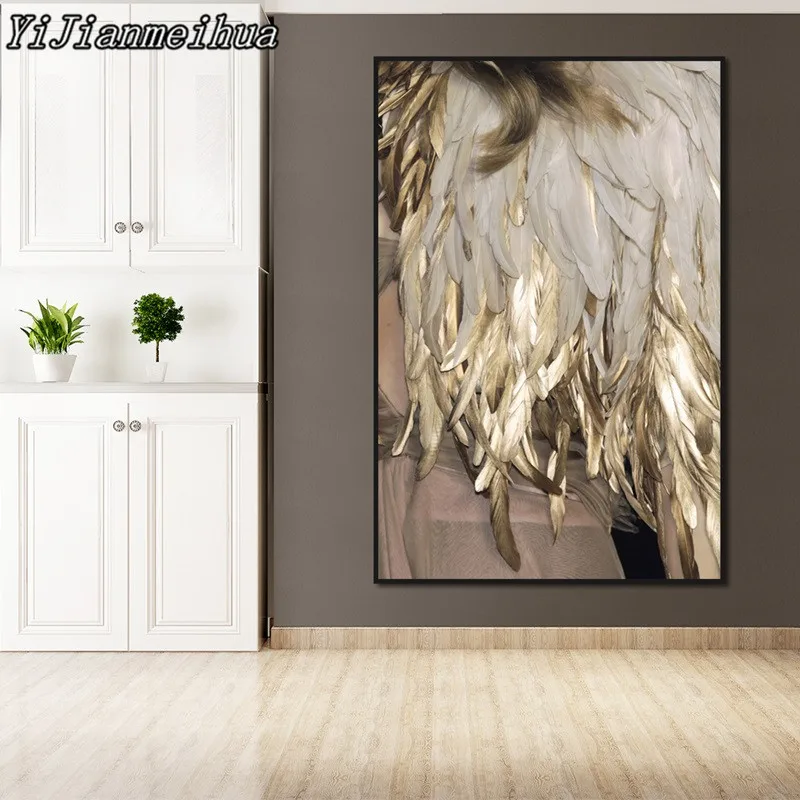 Feather Gold Color Lamp Poster Canvas Print Wall Nordic Minimalist Style Art Modular Living Room Bedroom Home Without Frame
Feather Gold Color Lamp Poster Canvas Print Wall Nordic Minimalist Style Art Modular Living Room Bedroom Home Without Frame
