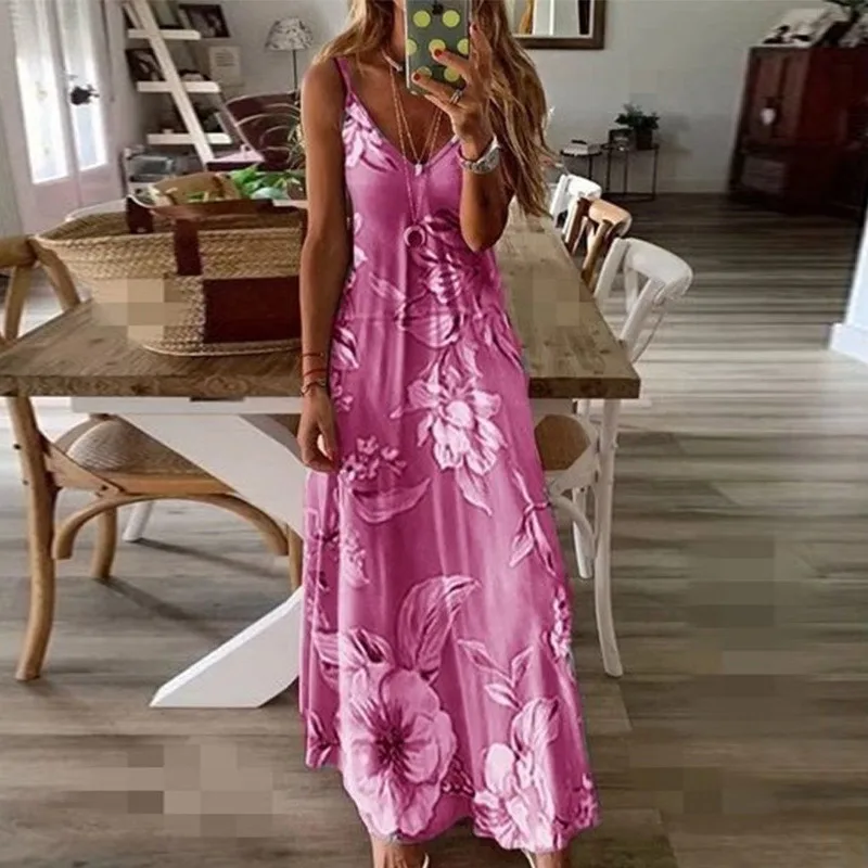 European And American Summer Dresses For Women 2021 Hot Style Holiday Long Dress Suspender Printed Skirt ZCYY001
European And American Summer Dresses For Women 2021 Hot Style Holiday Long Dress Suspender Printed Skirt ZCYY001