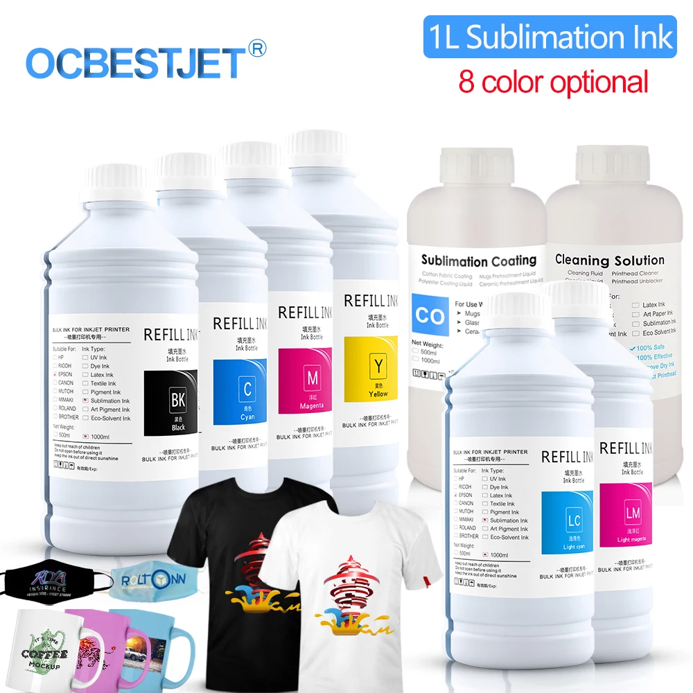 1000ml/Bottle Dye Sublimation Ink For Epson Desktop Inkjet Printer Heat Transfer For Mug Cup T-Shirt Sock Sublimation Face Mask
1000ml/Bottle Dye Sublimation Ink For Epson Desktop Inkjet Printer Heat Transfer For Mug Cup T-Shirt Sock Sublimation Face Mask